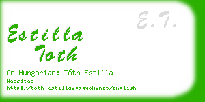 estilla toth business card