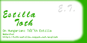 estilla toth business card
